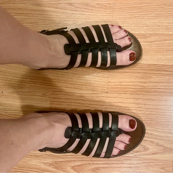 Black Silvano Sassetti Leather Handmade in Italy Sandals. Size 38 - Picture 4 of 7